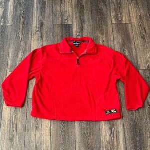 Stacy Adams 1/4 Zip Red Fleece Pullover Jacket Men’s XL
